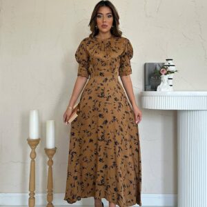 Tie Neck Detailed Dress - Taba - Brand: Elisa - Women & Kids, Baby Clothes Wholesale - TheBS Women