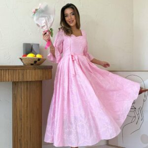 WholesaleSleeve Elastic Embroidery Dress - Brand: Elisa - Women & Kids, Baby Clothes Wholesale - TheBS Women
