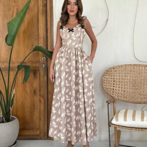 WholesaleFront Bow Floral Dress - Brand: Elisa - Women & Kids, Baby Clothes Wholesale - TheBS Women