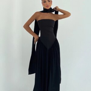 Elegant Strapless Slip Dress - Brand: EYYO ATELIER - Women & Kids, Baby Clothes Wholesale - TheBS Women