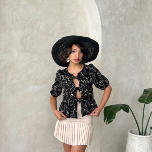 Front Tie Embroidered Blouse - Brand: Topshow - Women & Kids, Baby Clothes Wholesale - TheBS Women