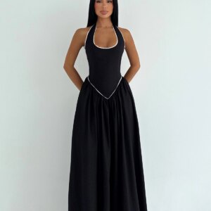 Fit And Flare Halter Neck Dress - Brand: EYYO ATELIER - Women & Kids, Baby Clothes Wholesale - TheBS Women