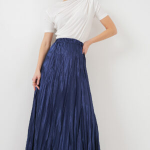 NavyPleated Maxi Skirt With High Waist - Brand: Bigdart - Women & Kids, Baby Clothes Wholesale - TheBS Women