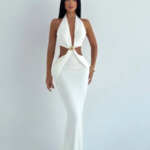 Elegant Bodycon Dress With Halter Neck - Brand: EYYO ATELIER - Women & Kids, Baby Clothes Wholesale - TheBS Women