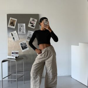 Zipper Detail Quilted Trousers - Brand: Black Fashion - Women & Kids, Baby Clothes Wholesale - TheBS Women