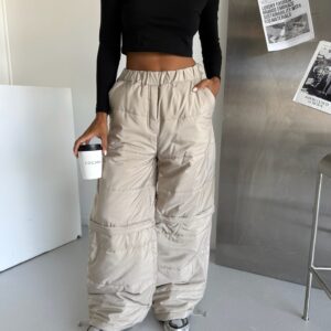 Zipper Detail Quilted Trousers - Brand: Black Fashion - Women & Kids, Baby Clothes Wholesale - TheBS Women