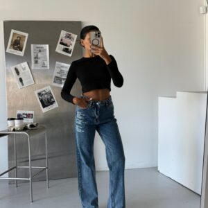 Printed Low Waist Jean - Brand: Black Fashion - Women & Kids, Baby Clothes Wholesale - TheBS Women