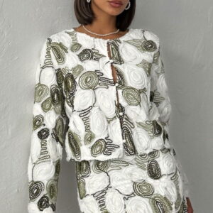 White Retro Single-Breasted Blazer Jacket - Brand: Topshow - Women & Kids, Baby Clothes Wholesale - TheBS Women