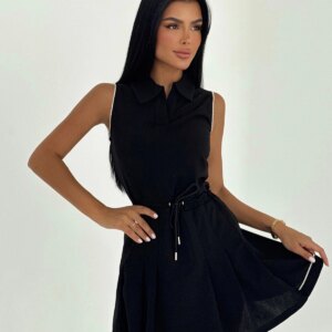 Fit And Flare Polo Neck Mini Dress - Brand: EYYO ATELIER - Women & Kids, Baby Clothes Wholesale - TheBS Women