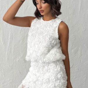 White Elegant Floral Blouse - Brand: Topshow - Women & Kids, Baby Clothes Wholesale - TheBS Women