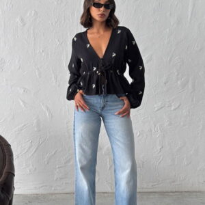 Floral Casual Boho Blouse With V-Neck - Brand: Topshow - Women & Kids, Baby Clothes Wholesale - TheBS Women