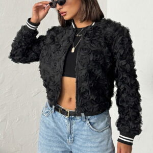 Bomber Jacket With Floral Pattern - Brand: Topshow - Women & Kids, Baby Clothes Wholesale - TheBS Women