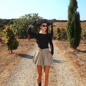 Beige Checkered Mini Paper Bag Skirt - Brand: EYYO ATELIER - Women & Kids, Baby Clothes Wholesale - TheBS Women