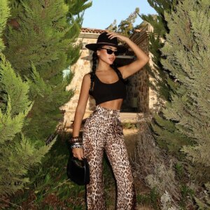 Brown Palazzo Pants High Waist Wide Leg - Brand: EYYO ATELIER - Women & Kids, Baby Clothes Wholesale - TheBS Women