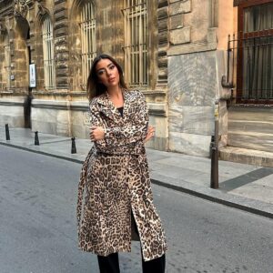 Front And Back Cape Coat - Leopard - Brand: Elisa - Women & Kids, Baby Clothes Wholesale - TheBS Women