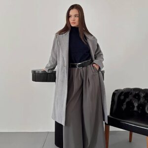 Long Coat - Gray - Brand: Elisa - Women & Kids, Baby Clothes Wholesale - TheBS Women