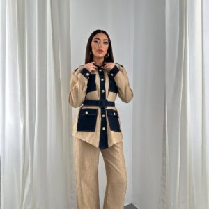 Garnished Pocket Shirt And Trouser Set - Brand: Elisa - Women & Kids, Baby Clothes Wholesale - TheBS Women