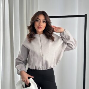 Short Front Zipper Bomber Jacket - Brand: Elisa - Women & Kids, Baby Clothes Wholesale - TheBS Women