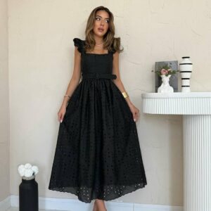 ElegantPolka Dot A-Line Dress - Brand: Elisa - Women & Kids, Baby Clothes Wholesale - TheBS Women