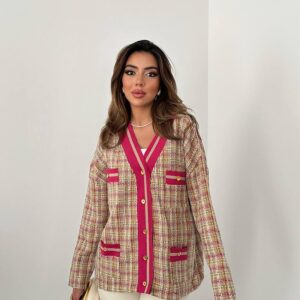 Front Ribbed Plaid Jacket - Brand: Elisa - Women & Kids, Baby Clothes Wholesale - TheBS Women