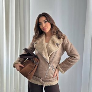 Fur Jacket With Epaulettes - Brand: Elisa - Women & Kids, Baby Clothes Wholesale - TheBS Women