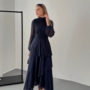 Waist Detailed Dress - Brand: Elisa - Women & Kids, Baby Clothes Wholesale - TheBS Women