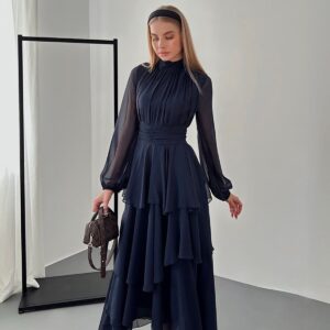 Waist Detailed Dress - Brand: Elisa - Women & Kids, Baby Clothes Wholesale - TheBS Women