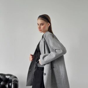 Striped Oversize Jacket - Brand: Elisa - Women & Kids, Baby Clothes Wholesale - TheBS Women