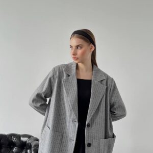 Striped Oversize Jacket - Brand: Elisa - Women & Kids, Baby Clothes Wholesale - TheBS Women