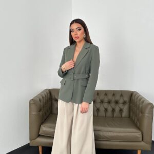 Jacket With Pocket Flap And Belt - Brand: Elisa - Women & Kids, Baby Clothes Wholesale - TheBS Women