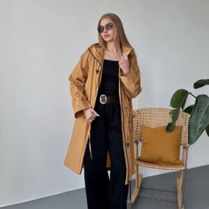 Trench Coat With Strap Detail - Brand: Elisa - Women & Kids, Baby Clothes Wholesale - TheBS Women