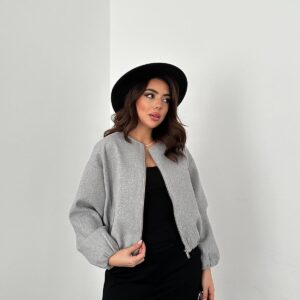 Short Front Zipper Bomber Jacket - Brand: Elisa - Women & Kids, Baby Clothes Wholesale - TheBS Women