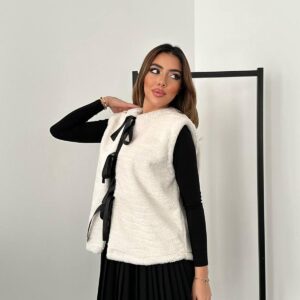 Bow Plush Vest - Brand: Elisa - Women & Kids, Baby Clothes Wholesale - TheBS Women