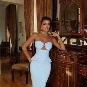 Glamorous Strapless Bodycon Dress - Brand: EYYO ATELIER - Women & Kids, Baby Clothes Wholesale - TheBS Women