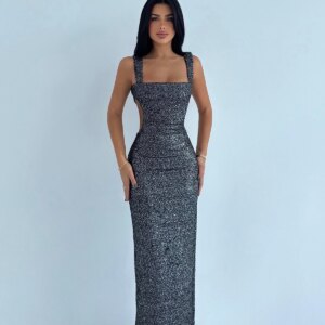 Black Sexy Glam Elegant Formal Sheath Dress - Brand: EYYO ATELIER - Women & Kids, Baby Clothes Wholesale - TheBS Women