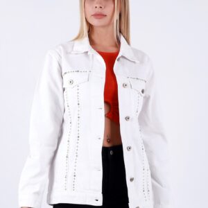 Denim Jacket - White - Brand: XLove - Women & Kids, Baby Clothes Wholesale - TheBS Women