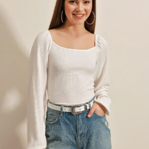 Balloon Sleeve Knitted Blouse - Brand: Bigdart - Women & Kids, Baby Clothes Wholesale - TheBS Women