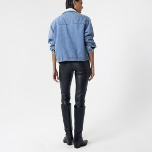 Plush Detailed Denim Jacket - Blue - Brand: Cream Rouge - Women & Kids, Baby Clothes Wholesale - TheBS Women