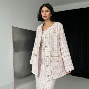 Chain Coat - Powder - Brand: Elisa - Women & Kids, Baby Clothes Wholesale - TheBS Women