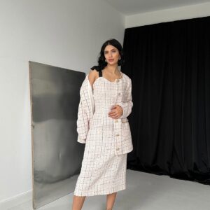 Chain Coat - Powder - Brand: Elisa - Women & Kids, Baby Clothes Wholesale - TheBS Women