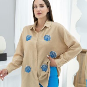 Sea Shell Patterned Shirt - Brand: Elisa - Women & Kids, Baby Clothes Wholesale - TheBS Women