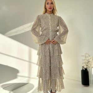 Polka Dot Chiffon Floor Dress - Brand: Elisa - Women & Kids, Baby Clothes Wholesale - TheBS Women