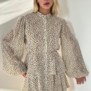 Polka Dot Chiffon Floor Dress - Brand: Elisa - Women & Kids, Baby Clothes Wholesale - TheBS Women