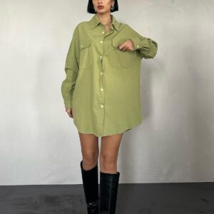 Double Pocket Flap Snap Fastener Shirt - Brand: Elisa - Women & Kids, Baby Clothes Wholesale - TheBS Women