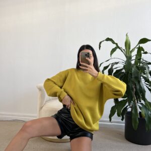 Oil Green Basic Oversize Sweatshirt - Brand: First Angels - Women & Kids, Baby Clothes Wholesale - TheBS Women