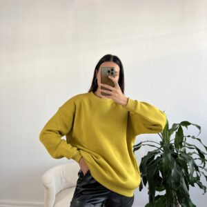 Oil Green Basic Oversize Sweatshirt - Brand: First Angels - Women & Kids, Baby Clothes Wholesale - TheBS Women