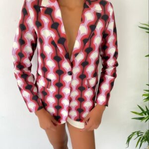 Geometric Shaped Jacket- Multicolored - Brand: MyBee - Women & Kids, Baby Clothes Wholesale - TheBS Women