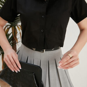 Crop Shirt With Pockets - Brand: My Fashion - Women & Kids, Baby Clothes Wholesale - TheBS Women