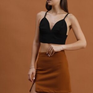 Slit Detailed Mini Skirt - Brand: Topshow - Women & Kids, Baby Clothes Wholesale - TheBS Women
