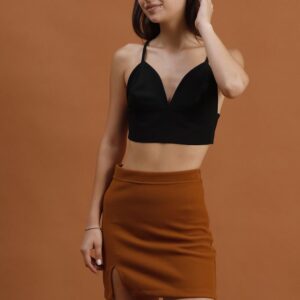 Slit Detailed Mini Skirt - Brand: Topshow - Women & Kids, Baby Clothes Wholesale - TheBS Women